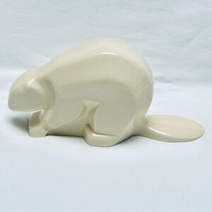 Vintage Northern Pottery Beaver Peter Gjoni Design Canadian Ceramic Sculpture